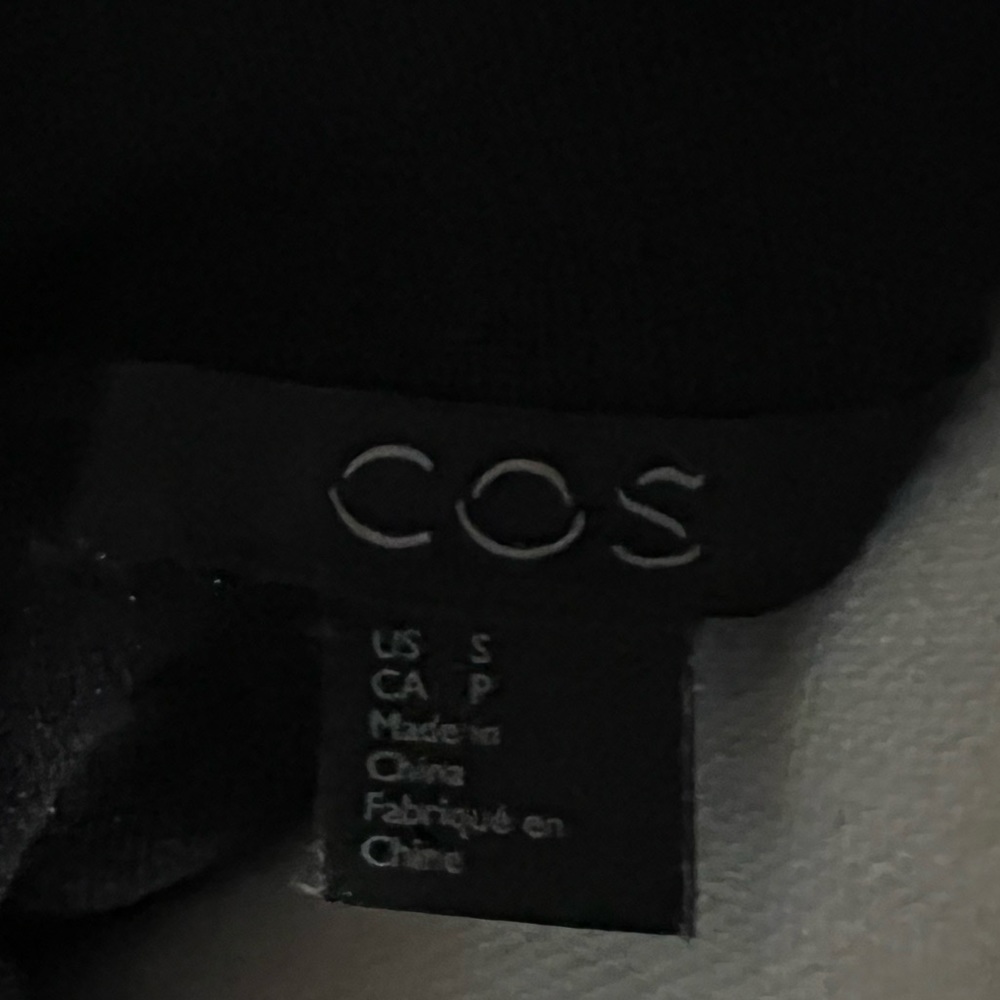 COS Navy Knit Ruffle Sleeve Dress - Picture 3 of 5